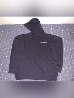 Off-White Kids "Dripping Arrow" Hoodie Dark Navy Size: Large/14